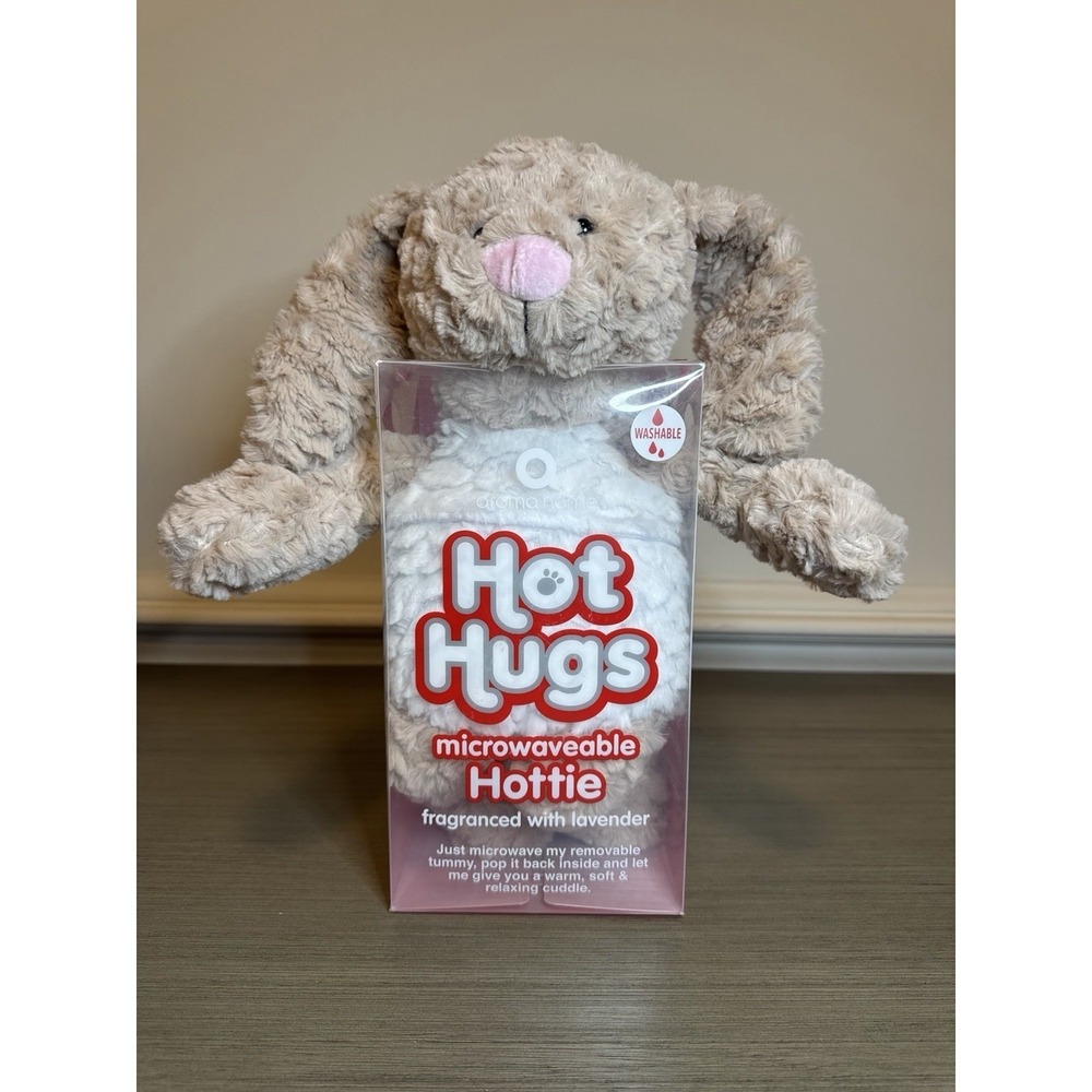 Aroma Home Hot Hugs Microwaveable Lavender‎ Bunny Plush w/ Heat Pack VAULTED
